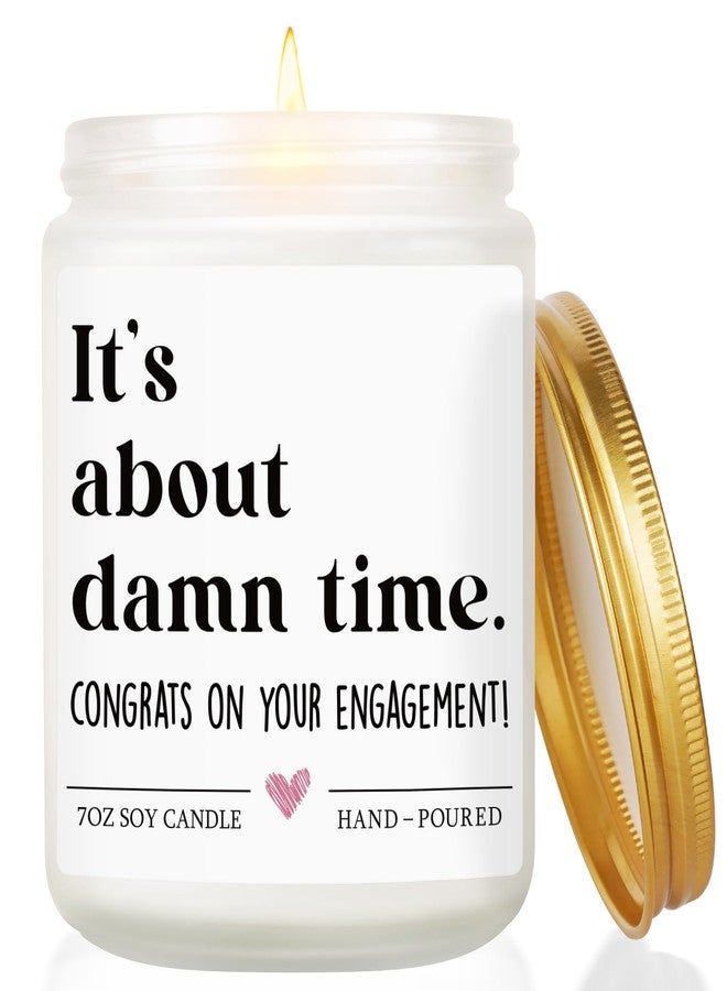 Hakumata Engagement Gifts for Couples, Engagement Gifts for Women, Her, Couples Newly Engaged, Bride to Be, Engagements Party Decorations Gift, Fiance Gift for Women, Just Engaged Lavender Scented Candle 7oz - Image 1